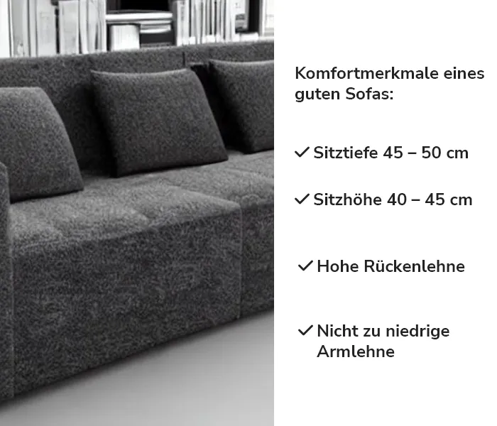 Sofa Test Online Gutes Sofa Erkennen Komfortmerkmale eines Sofas